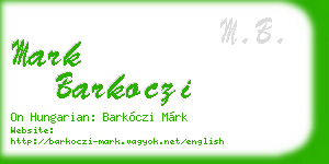 mark barkoczi business card